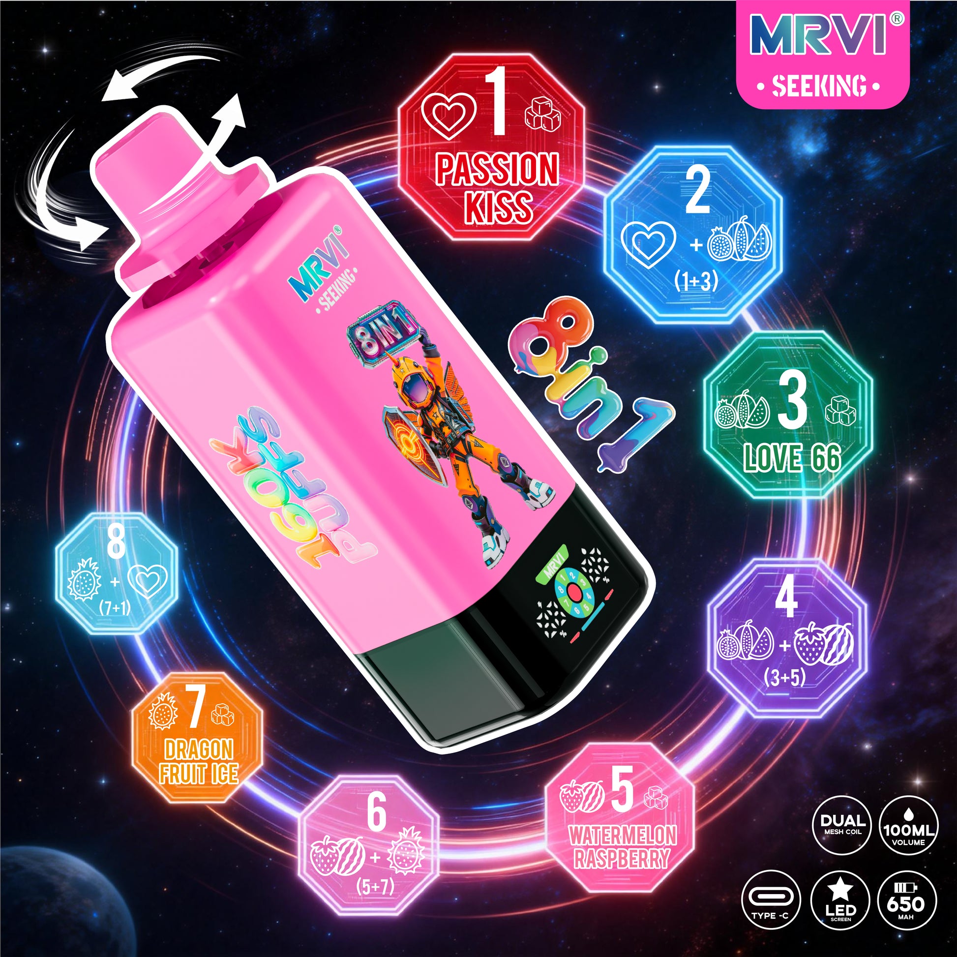 MRVI Seeking 8in1  160K 160000 Puffs