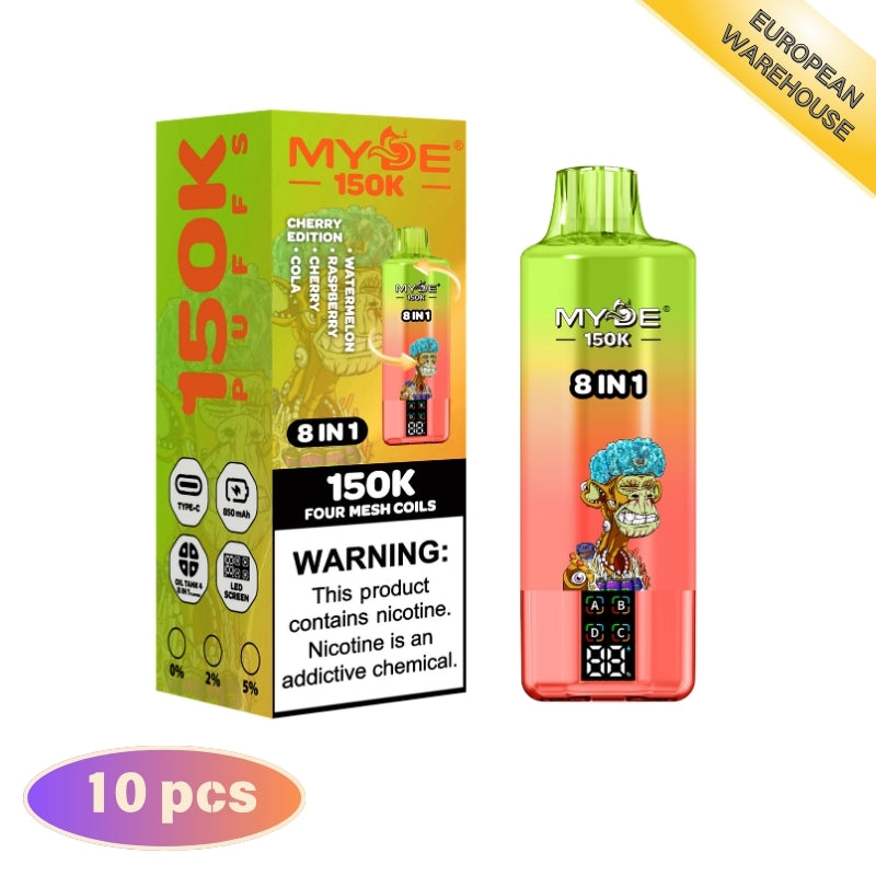 MYDE 8in1 150000 150K Puffs , Disposable Vape（10 pcs）