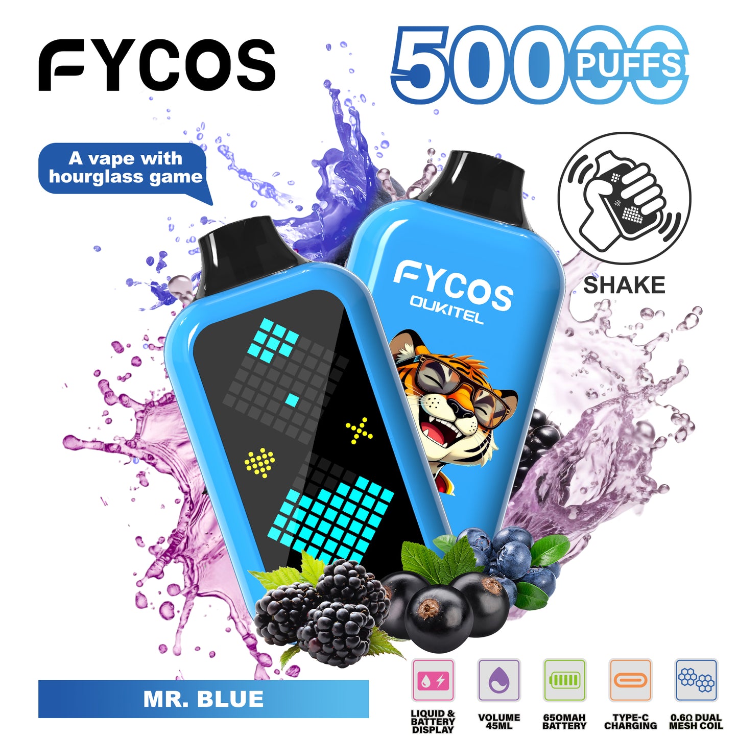 FYCOS Player 50K Puffs, Disposable Vape ( MOQ : 10pcs / Pack )