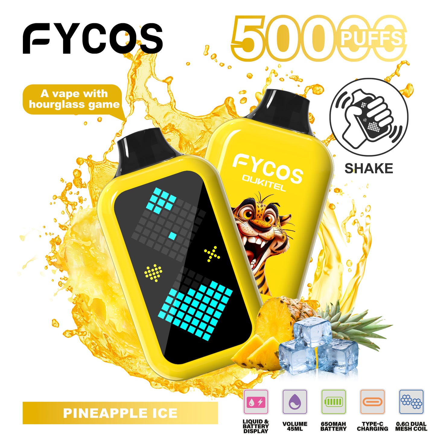 FYCOS Player 50K Puffs, Disposable Vape ( MOQ : 10pcs / Pack )