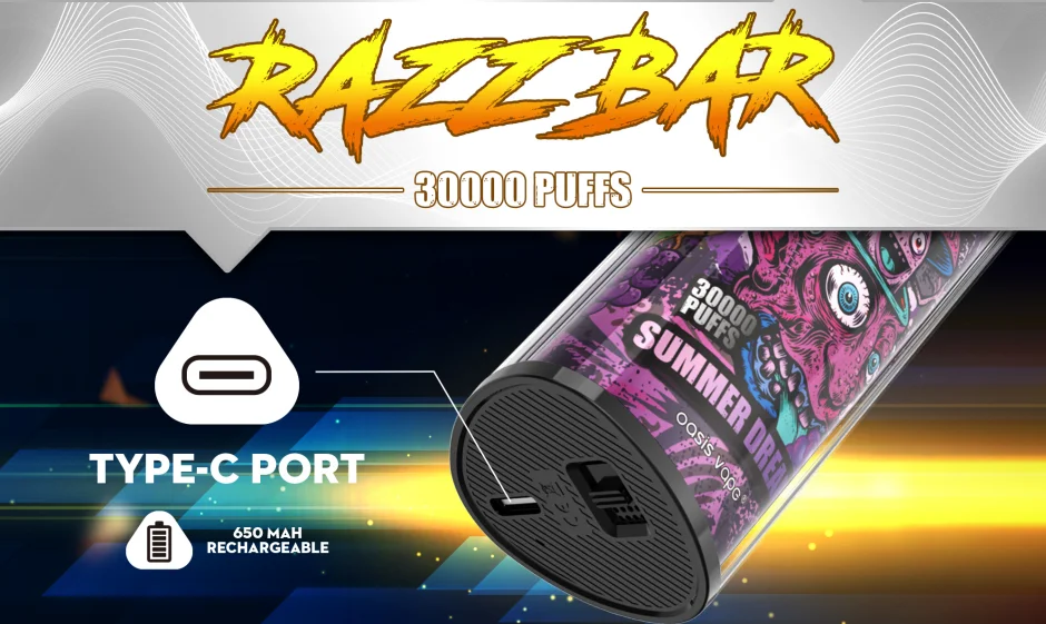 Razz Bar 30000 Puffs, Disposable Vape 