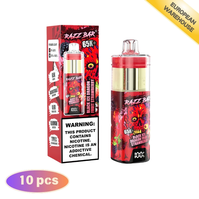 Razz Bar 65000 65K+ Puffs, Disposable Vape  (10 pcs)5%