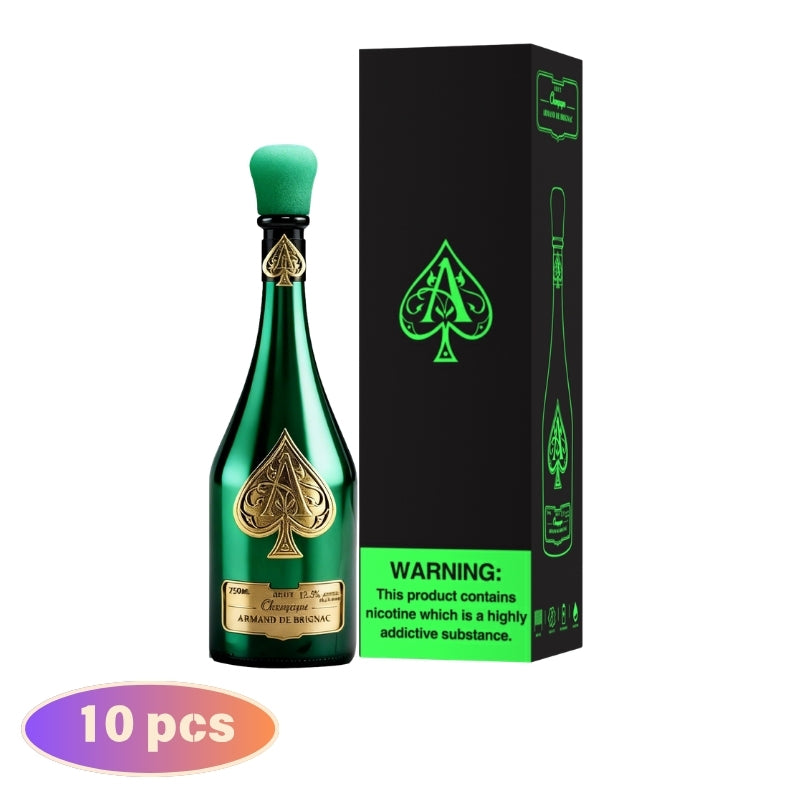 SOLARIS Champagne ARMAND DE BRIGNAC 50000 50K Puffs ACE of Spades, Disposable Vape (10 pcs)