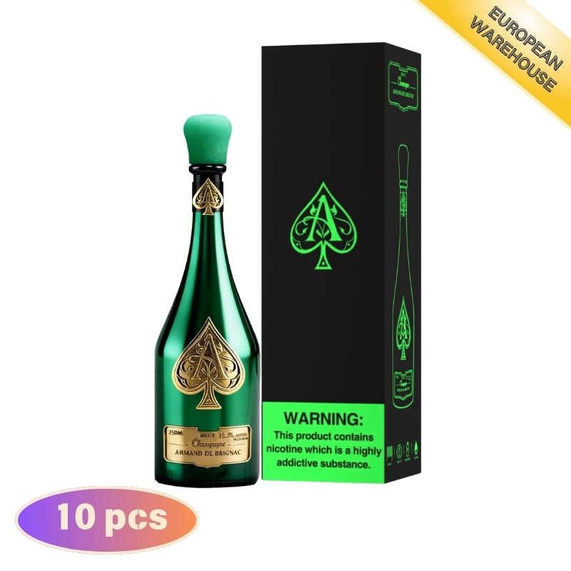 SOLARIS Champagne ARMAND DE BRIGNAC 50000 50K Puffs ACE of Spades, Disposable Vape (10 pcs)