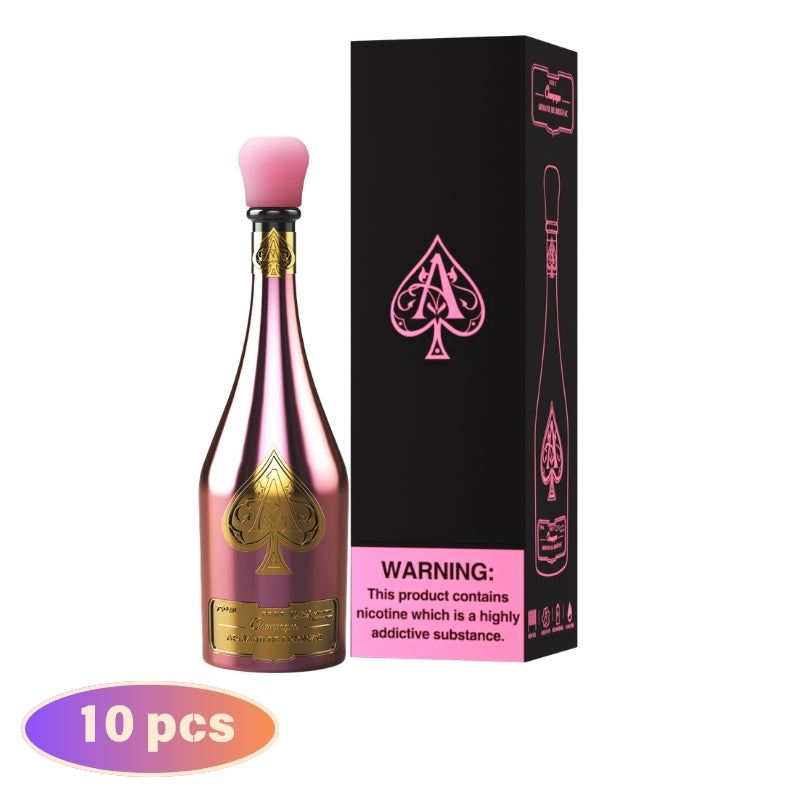 SOLARIS Champagne ARMAND DE BRIGNAC 50000 50K Puffs ACE of Spades, Disposable Vape  (10 pcs)