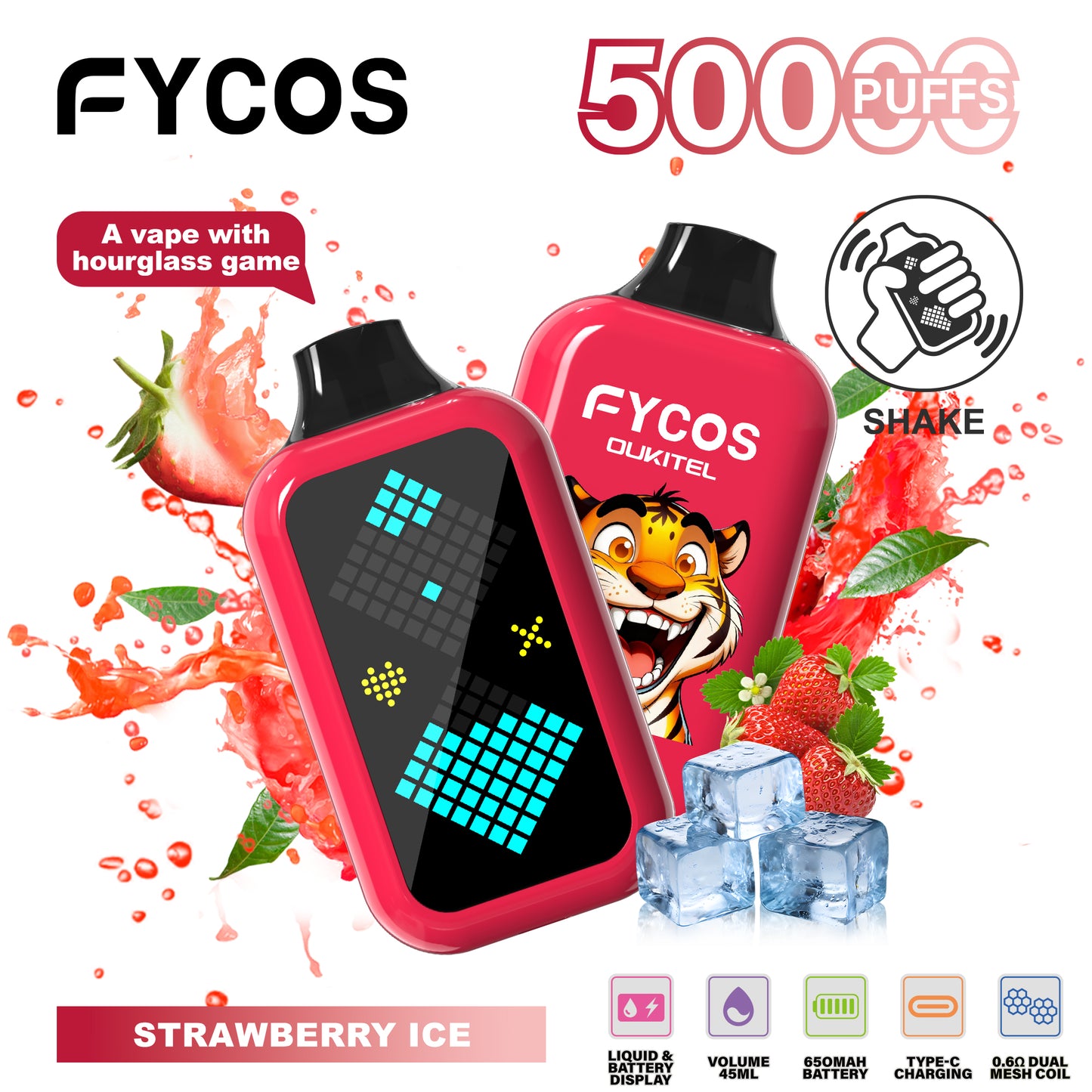FYCOS Player 50K Puffs, Disposable Vape ( MOQ : 10pcs / Pack )