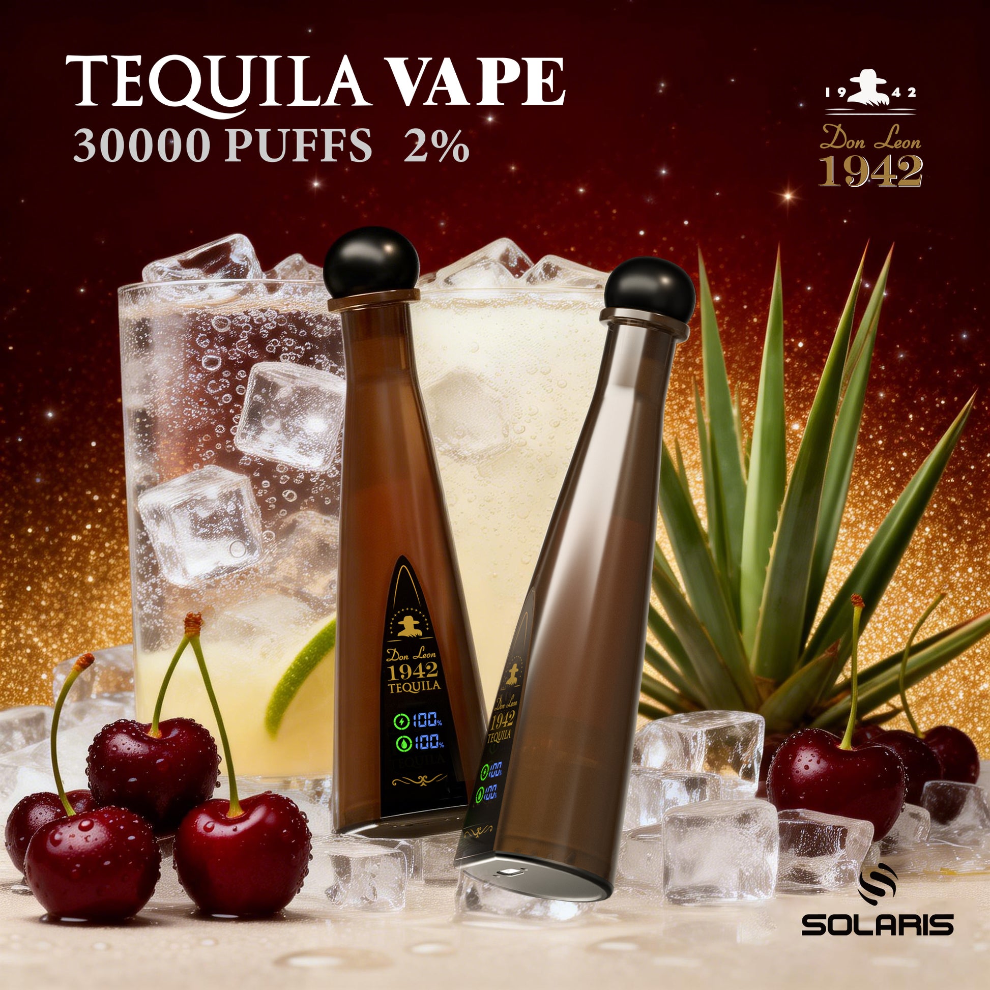 SOLARIS Don Leon 1942 Tequila Vape 30K Puffs 2%, Disposable Vape ( MOQ Euro vape store SOLARIS Don Leon 1942 Tequila Vape 30K Puffs 2%, Disposable Vape ( MOQ Euro vape store