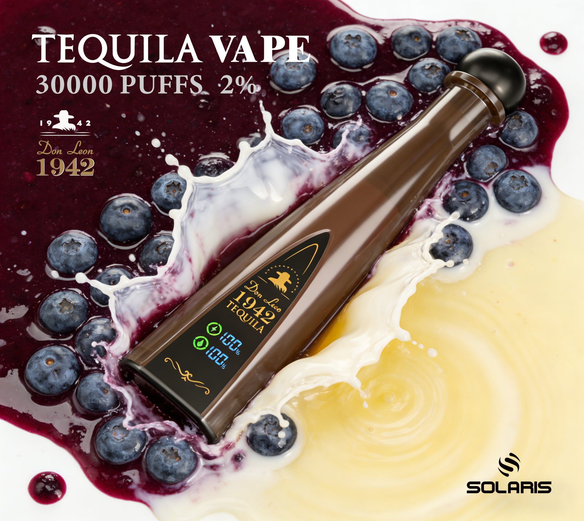 SOLARIS Don Leon 1942 Tequila Vape 30K Puffs 2%, Disposable Vape ( MOQ Euro vape store SOLARIS Don Leon 1942 Tequila Vape 30K Puffs 2%, Disposable Vape ( MOQ Euro vape store