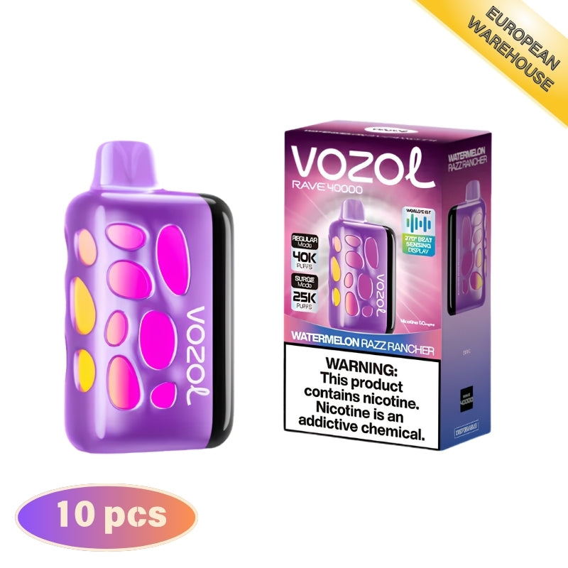 Vozol RAVE 40000 40K Puffs,5% Disposable Vape (10 pcs)