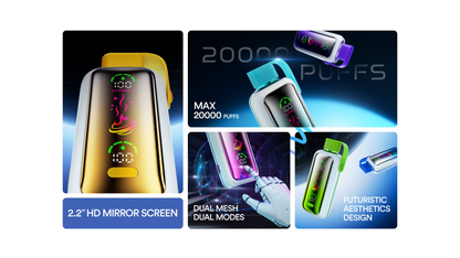 Vozol Star 20000 Puffs Dual Mesh Mirror Screen 20K Wholesale Disposable Vapes