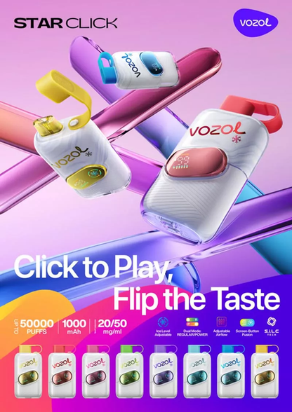 Vozol Star Click 50K Puffs, 5% 