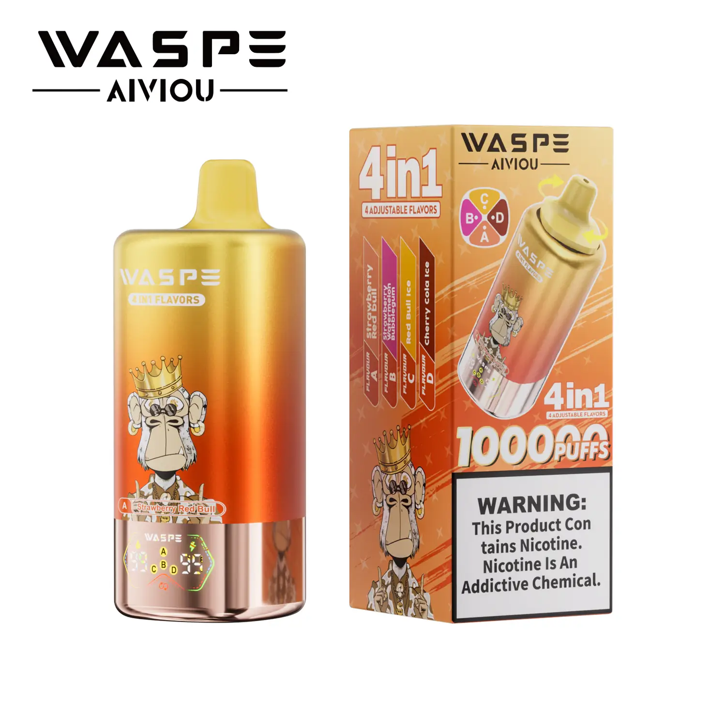WASPE 4in1 100K Puffs , Disposable Vape 01
