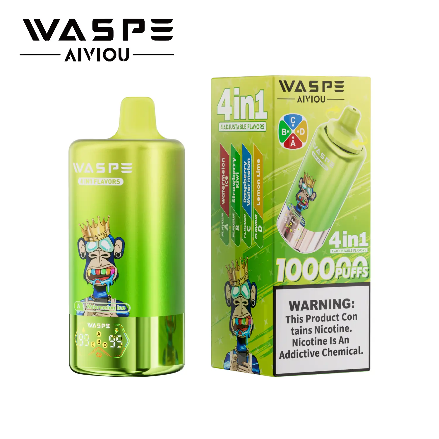 WASPE 4in1 100K Puffs , Disposable Vape
 04