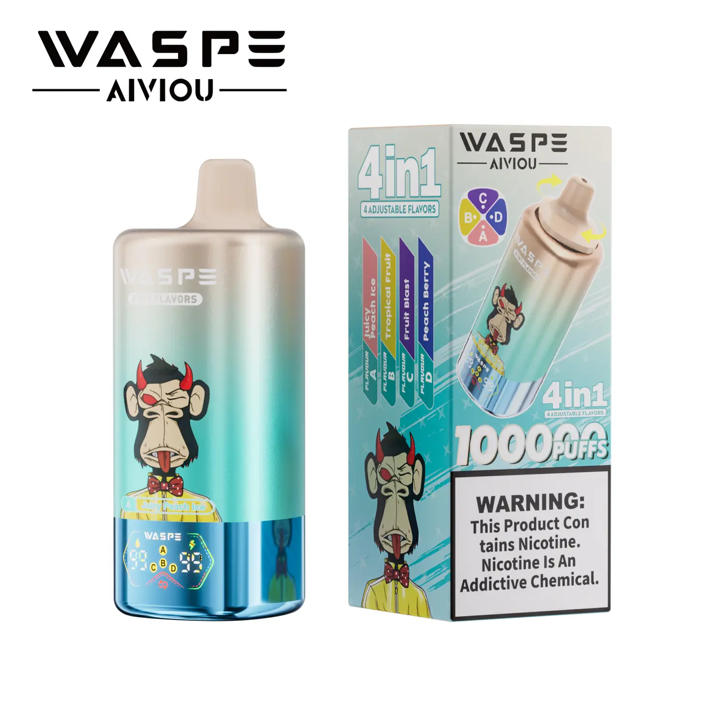WASPE 4in1 100K Puffs , Disposable Vape
 26