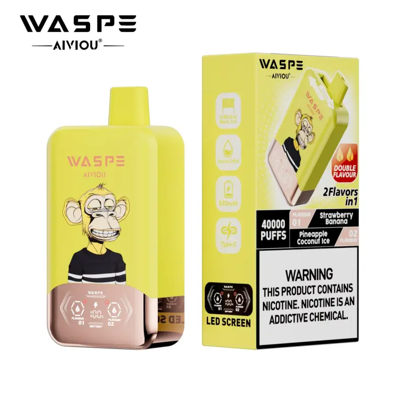WASPE Double Flavor 2IN1, 40000 Puffs, 40K , Disposable Vape 01