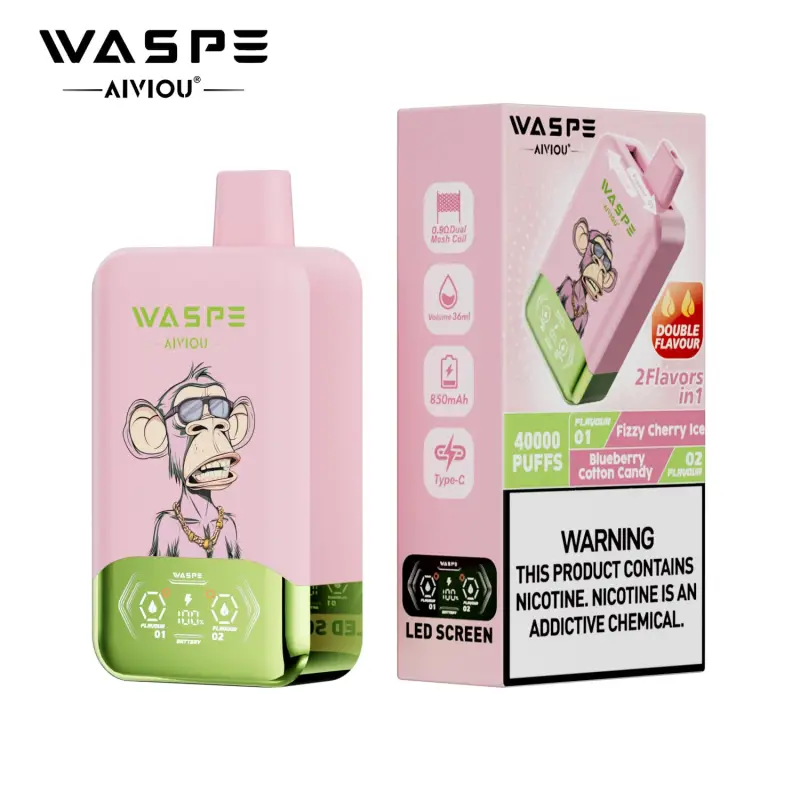 WASPE Double Flavor 2IN1, 40000 Puffs, 40K , Disposable Vape 04