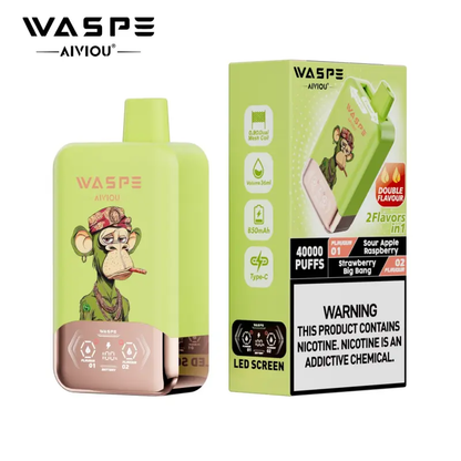 WASPE Double Flavor 2IN1, 40000 Puffs, 40K , Disposable Vape 08