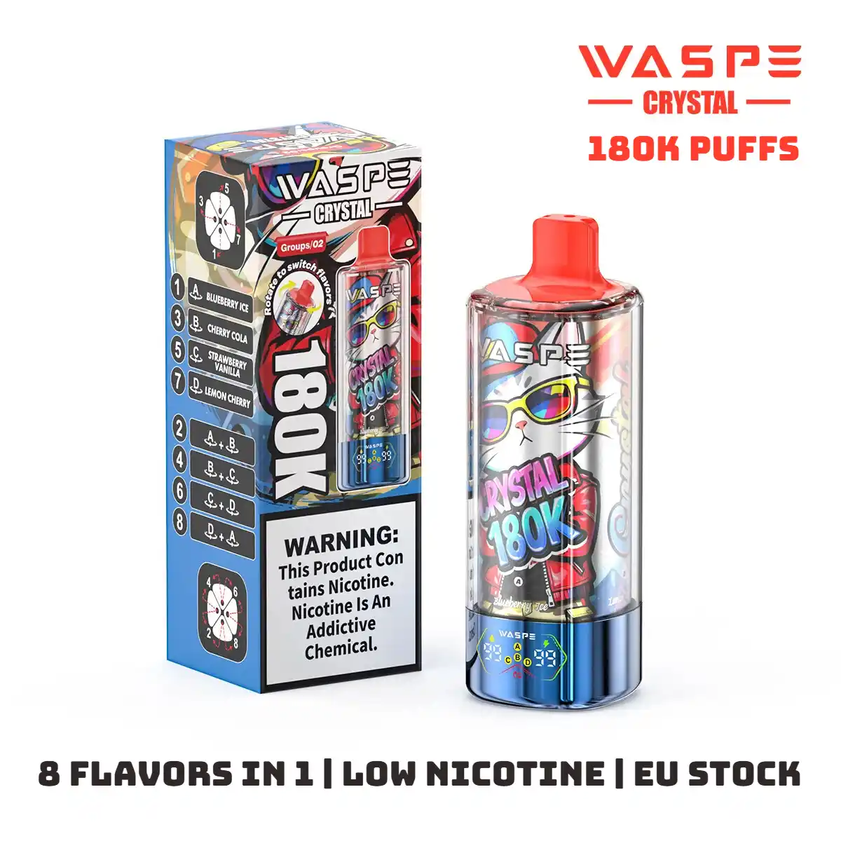 Waspe Crystal 8in1 180K Puffs