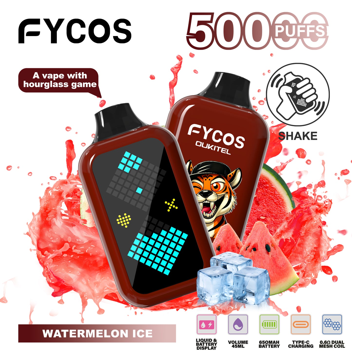 FYCOS Player 50K Puffs, Disposable Vape ( MOQ : 10pcs / Pack )