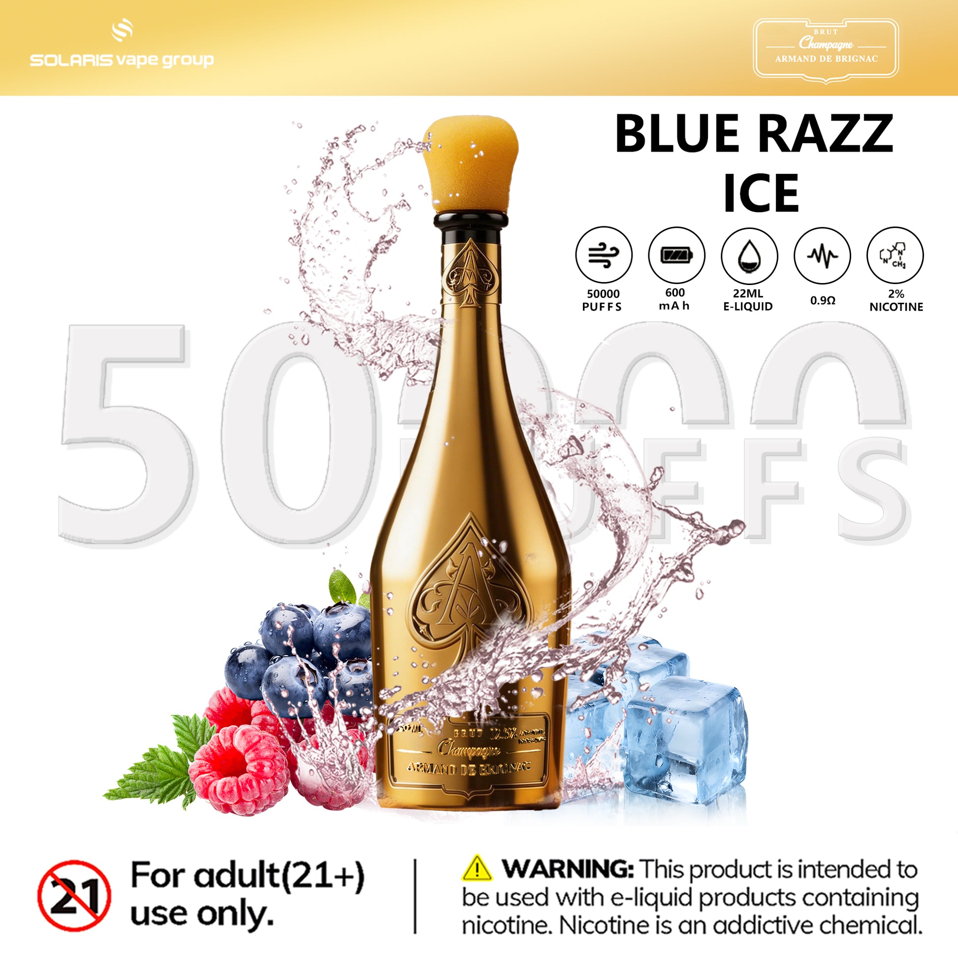 champagne vape 50K ARMAND DE BRIGNAC 50000 Puffs 0258