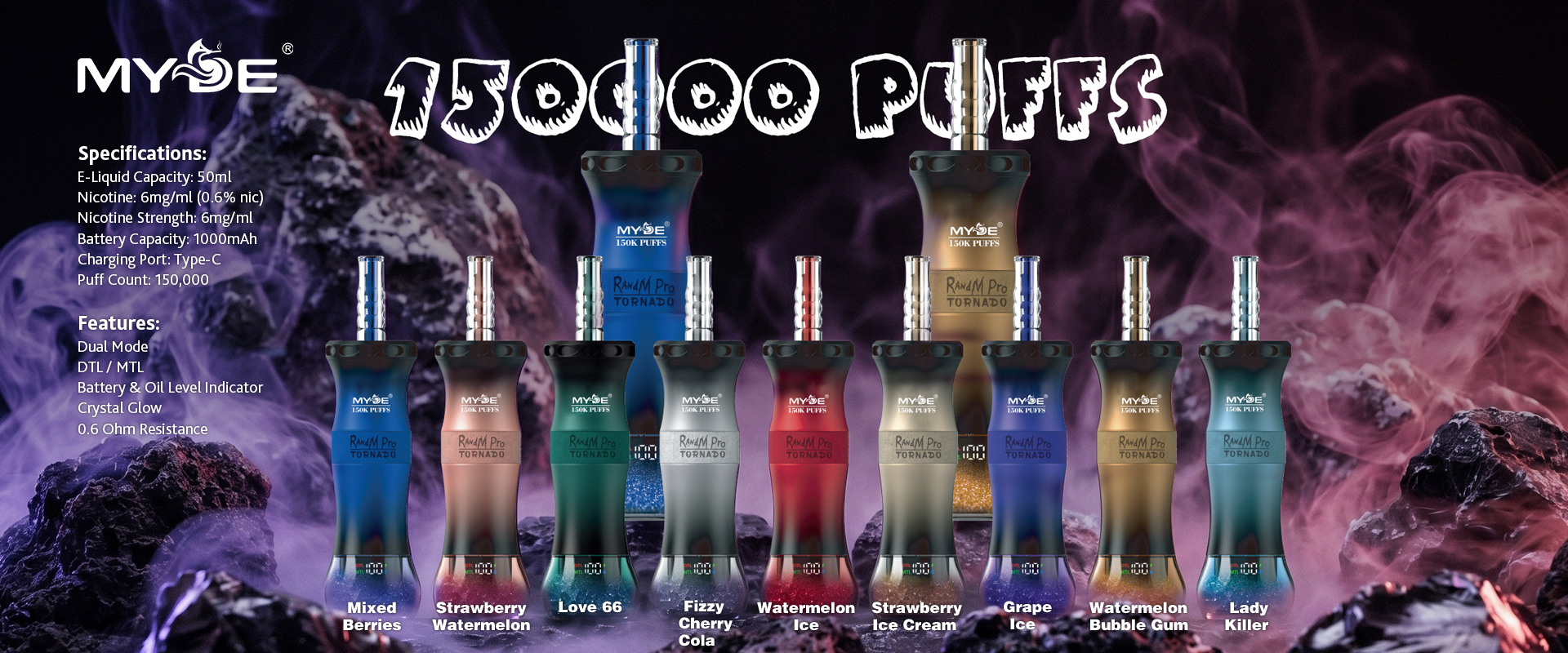 myde 150k PUFFS